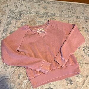 Women's Pink Sweater cross cross Aeropostale